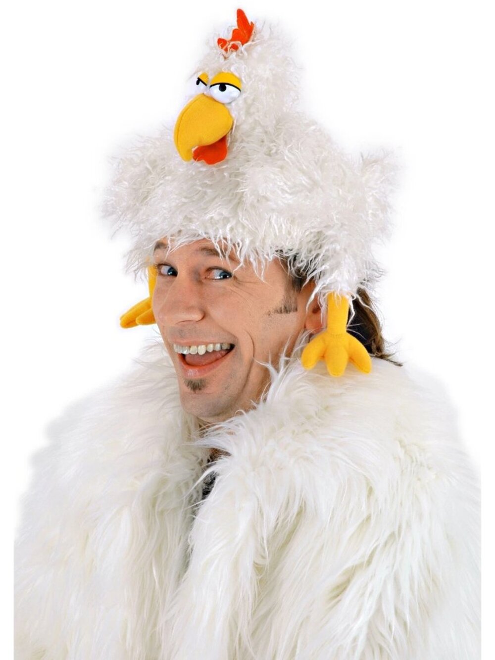 Elope The Clucker Chicken Hat Plush Bird Rooster Novelty Costume Funny Cosplay